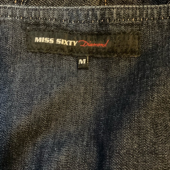 Miss Sixty Diamond Ultra High Waisted Denim Skirt Size M Like New - Picture 7 of 7